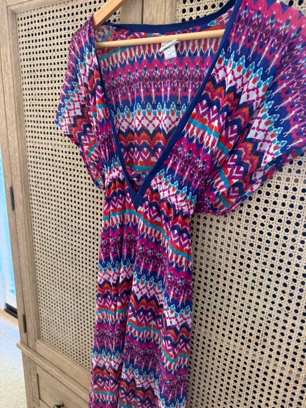 Vibrant Multicolor V-Neck Maxi Dress